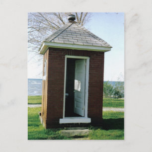 Cartão Postal Placa de Posto do Michigan Outhouse