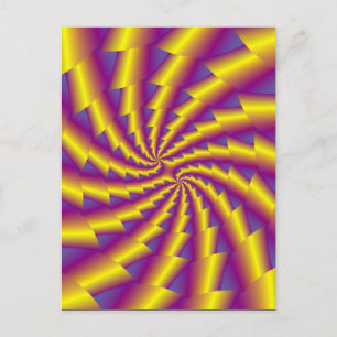 Cartão Postal Placa de Posto espiral Primavera do ouro