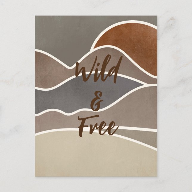 Cartão Postal Placa de Posto estética Boho 016 (Frente)