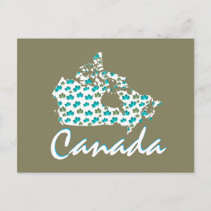 Cartão Postal Placa de posto exclusiva do Canadian Maple Canada