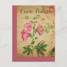 Cartão Postal Placa de Posto Floral Frônica Francesa Vintage