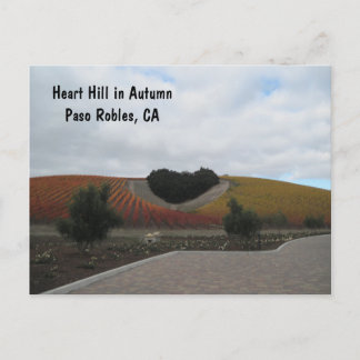 Cartão Postal Placa de posto: Heart Hill no outono, Paso Robles