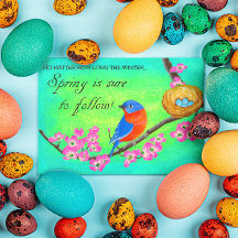 Placa de Posto Inspiracional Bluebird