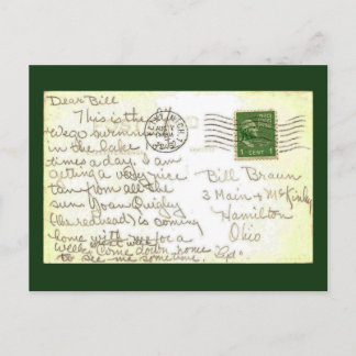 Cartão Postal Placa de Posto LOve LeTT