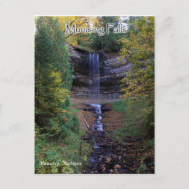 Cartão Postal Placa de Posto Munising Falls