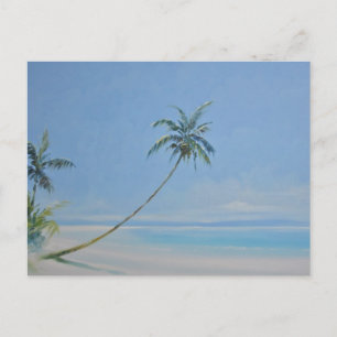 Cartão Postal Placa de Posto Palm Trees