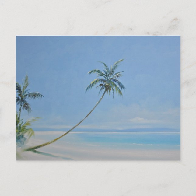 Cartão Postal Placa de Posto Palm Trees (Frente)