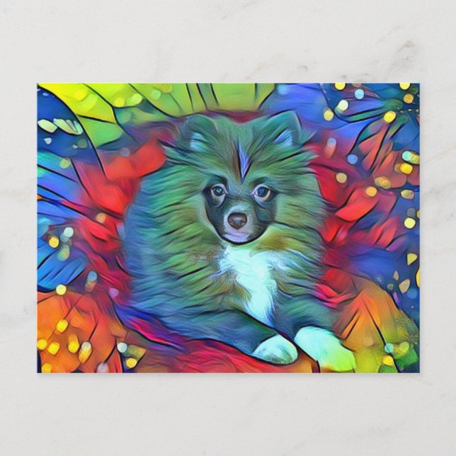 Cartão Postal Placa de Posto Pomeraniana (Frente)