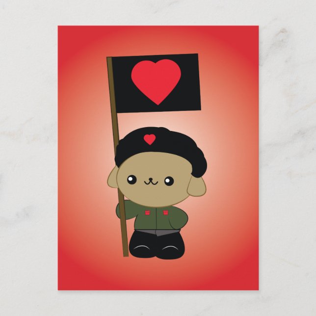 Cartão Postal Placa de Posto Puppy Revolução de Encaixe (Frente)