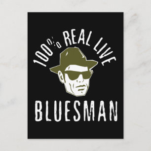Cartão Postal Placa de Posto Real Bluesman 100%