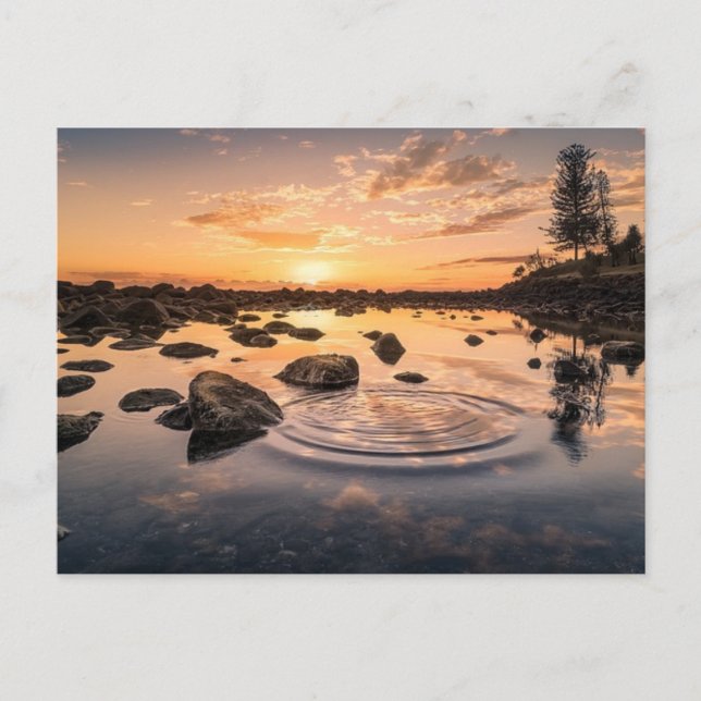 Cartão Postal Placa de Posto Rock Lake (Frente)