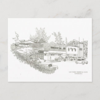 Cartão Postal Placa de Posto San Tome