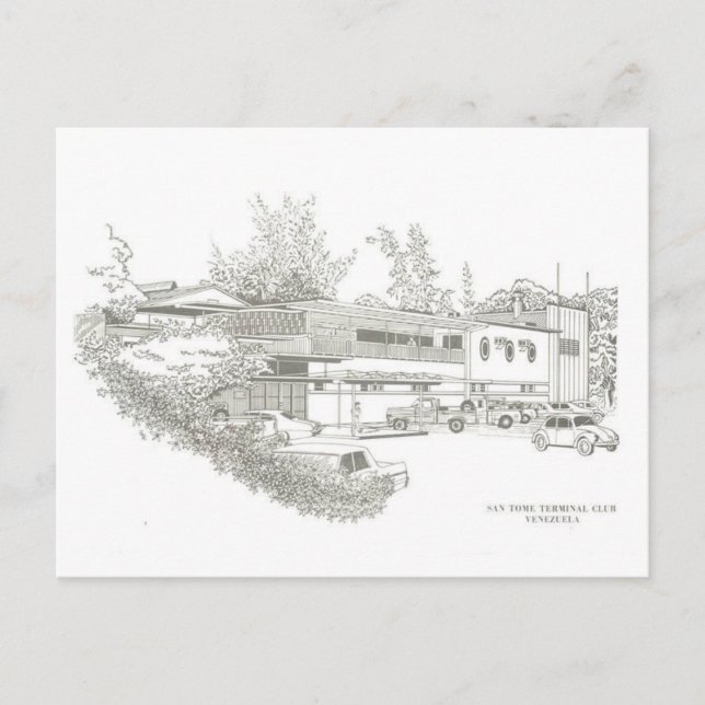 Cartão Postal Placa de Posto San Tome (Frente)