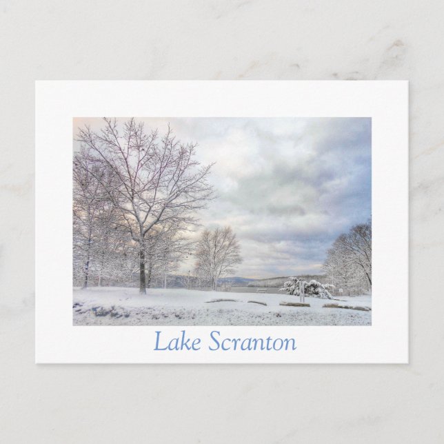 Cartão Postal Placa de Posto Scranton PA-Lake Scranton-Blues de  (Frente)