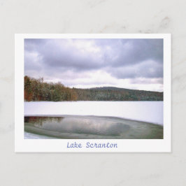 Cartão Postal Placa de Posto Scranton PA Lake Scranton Cor de in
