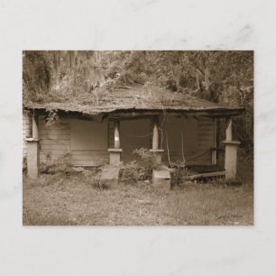Cartão Postal Placa de Posto Sepia 1