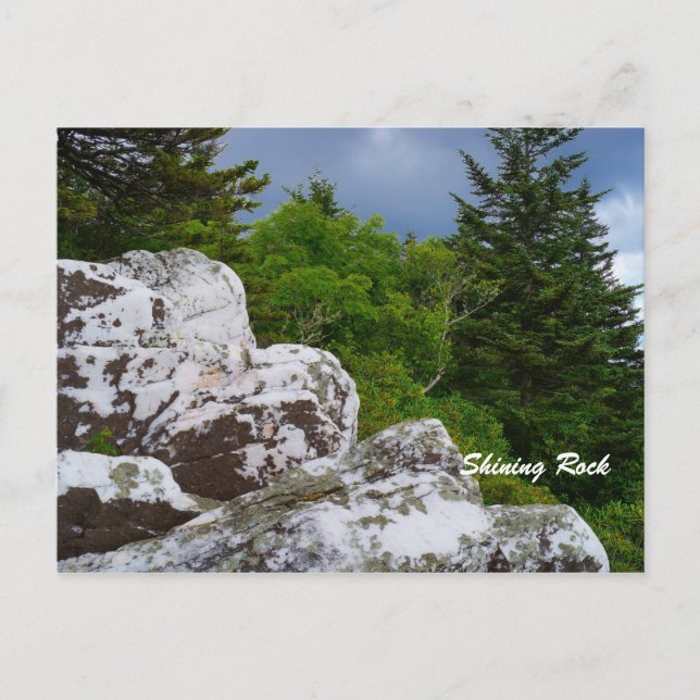 Cartão Postal Placa de Posto Shining Rock (Frente)