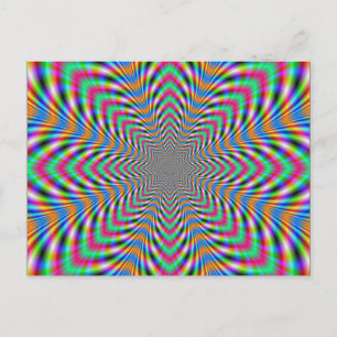 Cartão Postal Placa de Posto Star Psychedelic