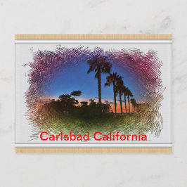Cartão Postal Placa de posto Sunset em Carlsbad, Califórnia