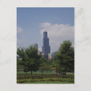 Cartão Postal Placa de Posto Torre de Chicago/Torre Willis