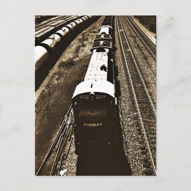 Cartão Postal Placa de Posto Train_2 (Frente)