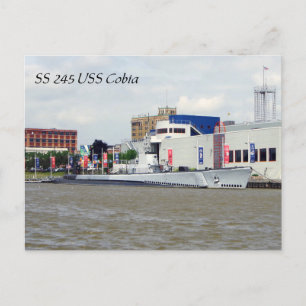 Cartão Postal Placa de Posto USS Cobia SS245