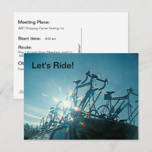 Cartão Postal Placa de posto - Vamos (Bicicletas)