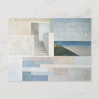 Cartão Postal Placa de praia do Hamptons totalmente personalizáv
