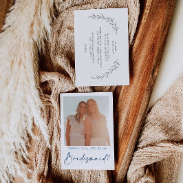 Cartão Postal Placa de Proposta da Bridesmaid de Script Mínimo c