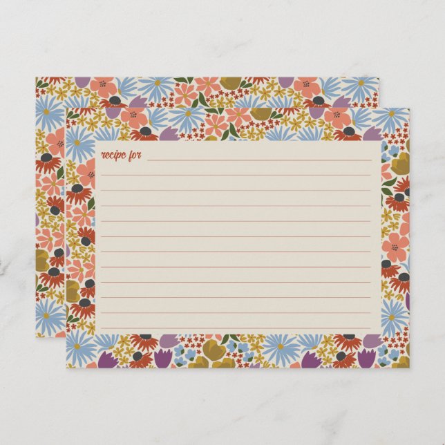 Cartão Postal Placa de recebimento de Chá de panela floral (Frente/Verso)