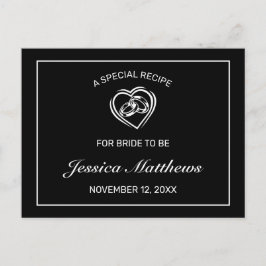 Cartão Postal Placa de recebimento de Chá de panela preto minima