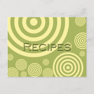 Cartão Postal Placa de recebimento de círculos verde e amarelo r