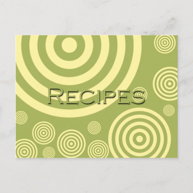Cartão Postal Placa de recebimento de círculos verde e amarelo r (Frente)