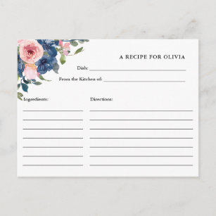 Cartão Postal Placa de recebimento de flores de aquarela e marin
