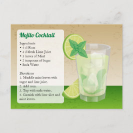 Cartão Postal Placa de recebimento do mojito