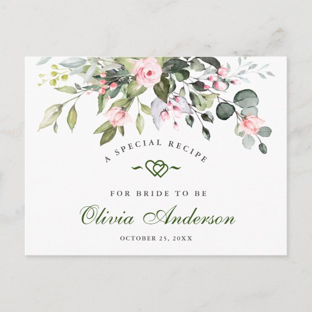 Cartão Postal Placa de Receita do Chá de panela Eucalyptus Water (Frente)