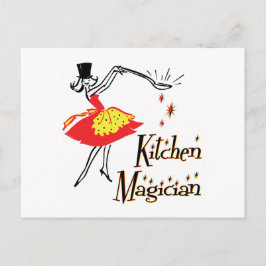 Cartão Postal Placa de Receita Personalizada de Magia da Cozinha