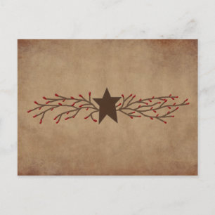 Cartão Postal Placa de Receita Pip Berry Star