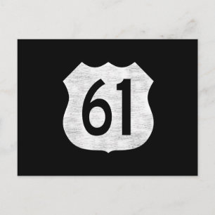 Cartão Postal Placa de Rota da Rodovia dos EUA 61