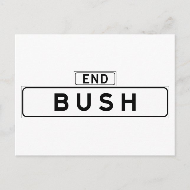 Cartão Postal Placa de rua Bush St., São Francisco (Frente)