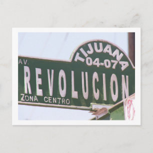 Cartão Postal Placa de Rua de Tijuana