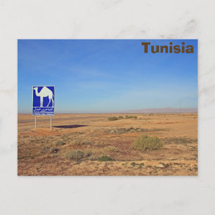 Cartão Postal Placa de sinalização, Tunísia