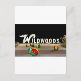 Cartão Postal Placa de Wildwoods em Wildwood Nova Jersey