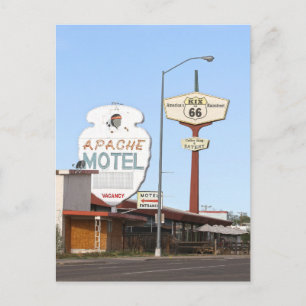 Cartão Postal Placa do Motel Apache, Tucumcari, Novo México