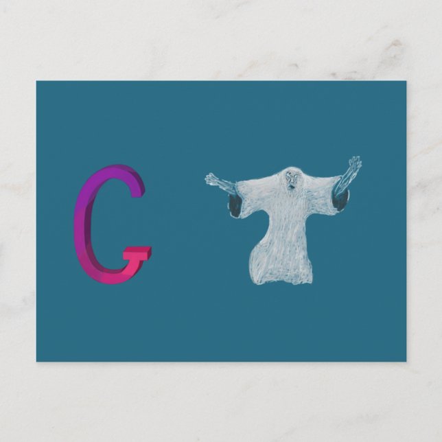 Cartão Postal Placa fantasma (Frente)