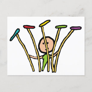 Cartão Postal Placa girando