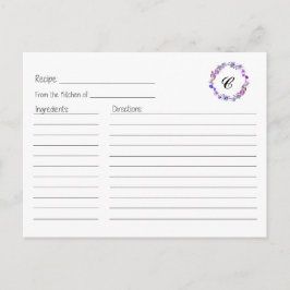 Cartão Postal Placa Lilac Floral Wreath Recipiente