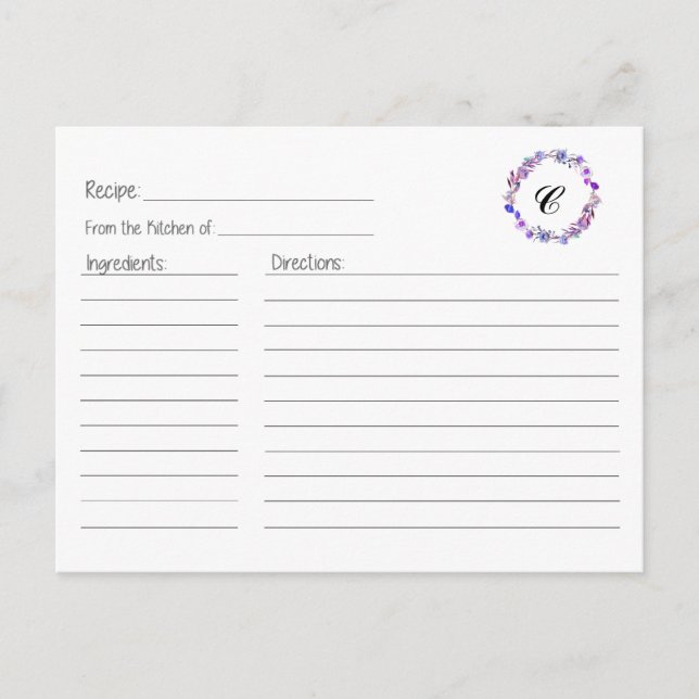 Cartão Postal Placa Lilac Floral Wreath Recipiente (Frente)