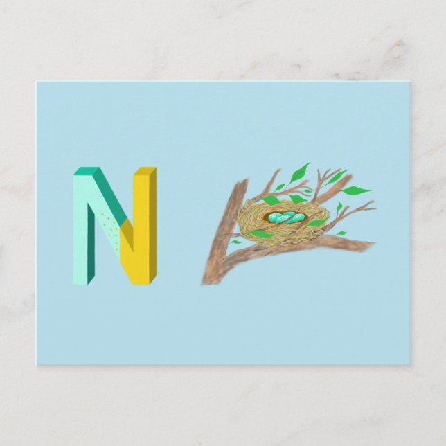 Cartão Postal Placa Nest (Frente)