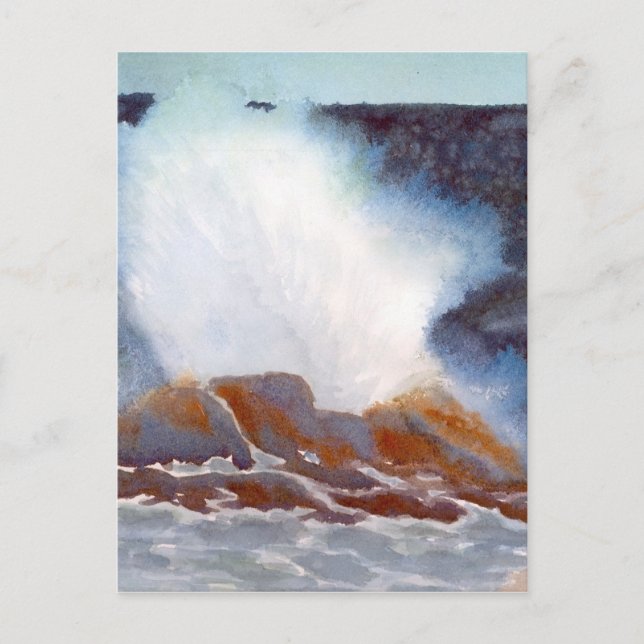 Cartão Postal Placa Onda Oceânica (Frente)